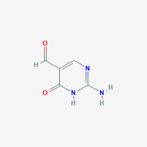 2-Amino-6-oxo-1,6-dihydropyrimidine-5-carbaldehyde chemical structure (CAS 1402401-43-7)