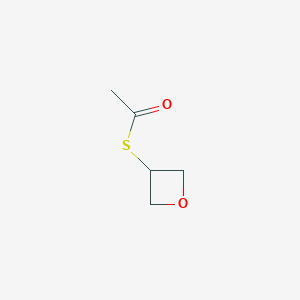 S-(Oxetan-3-yl) ethanethioate chemical structure (CAS 1402428-24-3)