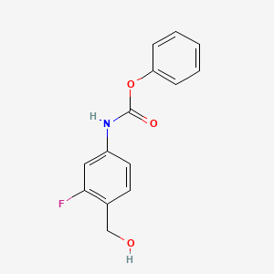 Phenyl (3-fluoro-4-(hydroxymethyl)phenyl)carbamate chemical structure (CAS 1402585-33-4)