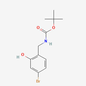 tert-Butyl (4-bromo-2-hydroxybenzyl)carbamate chemical structure (CAS 1402664-46-3)