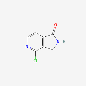 4-Chloro-2,3-dihydro-1H-pyrrolo[3,4-c]pyridin-1-one chemical structure (CAS 1402664-68-9)