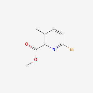 6-Bromo-3-methyl-pyridine-2-carboxylic acid methyl ester chemical structure (CAS 1402666-66-3)