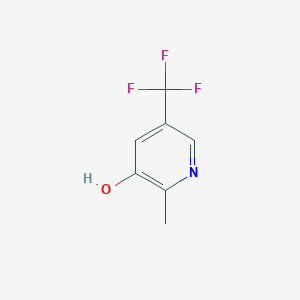 2-Methyl-5-(trifluoromethyl)pyridin-3-ol chemical structure (CAS 1402671-55-9)