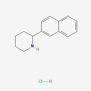 2-(Naphthalen-2-yl)piperidine hydrochloride chemical structure (CAS 1402672-24-5)