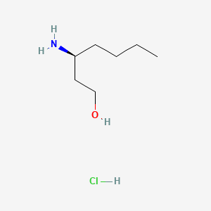 (S)-3-Aminoheptan-1-ol hydrochloride chemical structure (CAS 1402805-31-5)