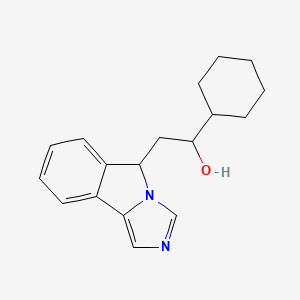 1-Cyclohexyl-2-(5H-imidazo[5,1-a]isoindol-5-yl)ethanol chemical structure (CAS 1402836-58-1)