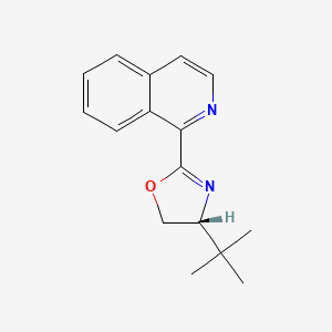 (R)-4-(tert-Butyl)-2-(isoquinolin-1-yl)-4,5-dihydrooxazole chemical structure (CAS 1402851-53-9)