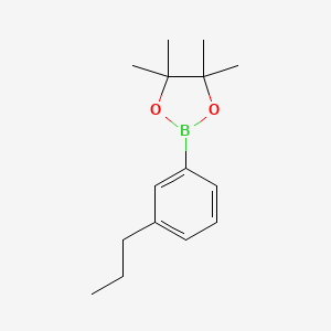 4,4,5,5-Tetramethyl-2-(3-propylphenyl)-1,3,2-dioxaborolane chemical structure (CAS 1402884-05-2)