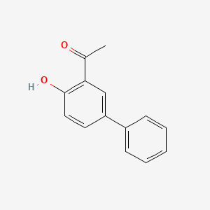 1-(4-Hydroxy-[1,1'-biphenyl]-3-yl)ethan-1-one chemical structure (CAS 14031-80-2)
