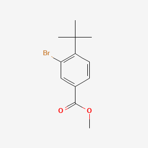 Methyl 3-bromo-4-(tert-butyl)benzoate chemical structure (CAS 14034-08-3)