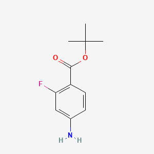 tert-Butyl 4-amino-2-fluorobenzoate chemical structure (CAS 140373-77-9)