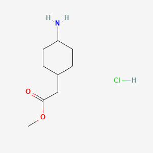 Methyl 2-(4-aminocyclohexyl)acetate hydrochloride chemical structure (CAS 1403764-76-0)