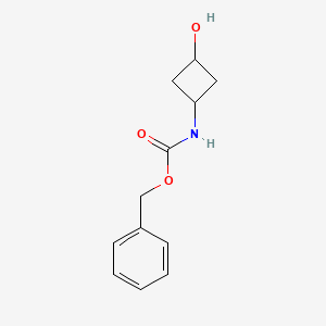 Benzyl (cis-3-hydroxycyclobutyl)carbamate chemical structure (CAS 1403766-86-8)