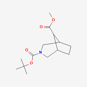 3-tert-Butyl 8-methyl 3-azabicyclo[3.2.1]octane-3,8-dicarboxylate chemical structure (CAS 1403766-87-9)