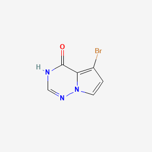 5-Bromopyrrolo[2,1-f][1,2,4]triazin-4(3H)-one chemical structure (CAS 1403767-05-4)