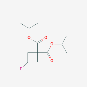 Diisopropyl 3-fluorocyclobutane-1,1-dicarboxylate chemical structure (CAS 1403767-29-2)
