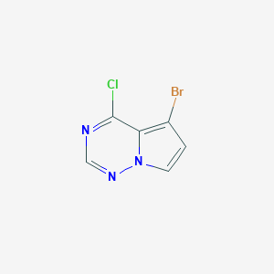 5-Bromo-4-chloropyrrolo[2,1-f][1,2,4]triazine chemical structure (CAS 1403767-33-8)