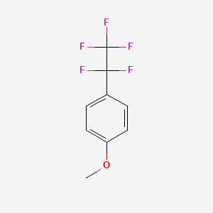 1-Methoxy-4-(pentafluoroethyl)benzene chemical structure (CAS 14038-06-3)
