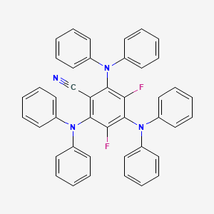 2,4,6-Tris(diphenylamino)-3,5-difluorobenzonitrile chemical structure (CAS 1403850-00-9)