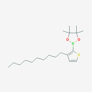 2-(3-Decylthiophen-2-yl)-4,4,5,5-tetramethyl-1,3,2-dioxaborolane chemical structure (CAS 1403967-25-8)