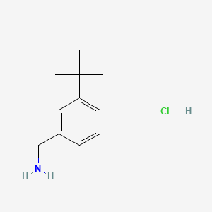 (3-(tert-Butyl)phenyl)methanamine hydrochloride chemical structure (CAS 140401-55-4)