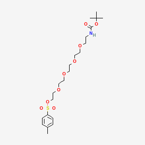 2,2-Dimethyl-4-oxo-3,8,11,14,17-pentaoxa-5-azanonadecan-19-yl 4-methylbenzenesulfonate chemical structure (CAS 1404111-69-8)