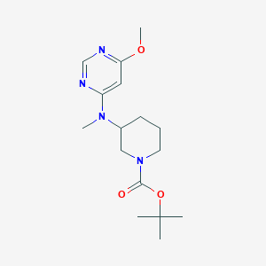 tert-Butyl 3-((6-methoxypyrimidin-4-yl)(methyl)amino)piperidine-1-carboxylate chemical structure (CAS 1404192-12-6)