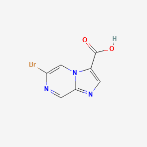 6-Bromoimidazo[1,2-a]pyrazine-3-carboxylic acid chemical structure (CAS 1404480-51-8)