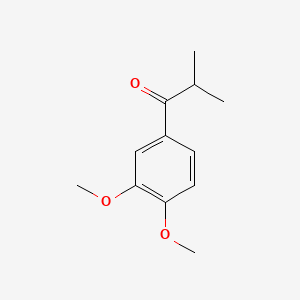 1-(3,4-Dimethoxyphenyl)-2-methylpropan-1-one chemical structure (CAS 14046-55-0)