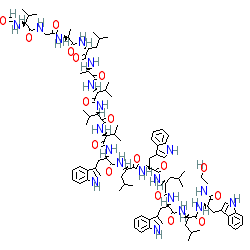 Gramicidin chemical structure (CAS 1405-97-6)