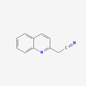 2-(Quinolin-2-yl)acetonitrile chemical structure (CAS 14068-28-1)