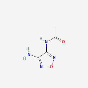 N-(4-Amino-1,2,5-oxadiazol-3-yl)acetamide chemical structure (CAS 140706-47-4)