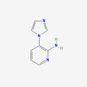 3-(1H-Imidazol-1-yl)pyridin-2-amine chemical structure (CAS 1407153-46-1)