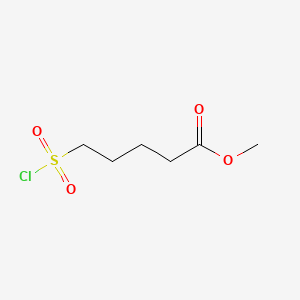 Methyl 5-(Chlorosulfonyl)pentanoate chemical structure (CAS 1408058-14-9)