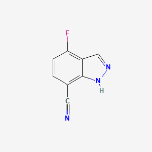 4-Fluoro-1H-indazole-7-carbonitrile chemical structure (CAS 1408058-17-2)