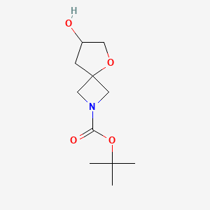 tert-Butyl 7-hydroxy-5-oxa-2-azaspiro[3.4]octane-2-carboxylate chemical structure (CAS 1408074-46-3)