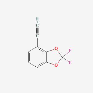 4-Ethynyl-2,2-difluoro-1,3-benzodioxole chemical structure (CAS 1408074-62-3)