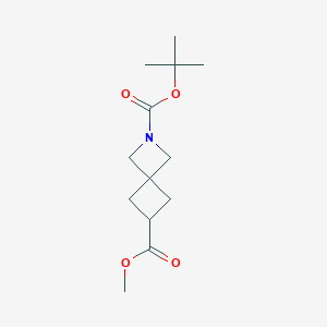 Methyl 2-Boc-2-aza-spiro[3.3]heptane-6-carboxylate chemical structure (CAS 1408074-81-6)