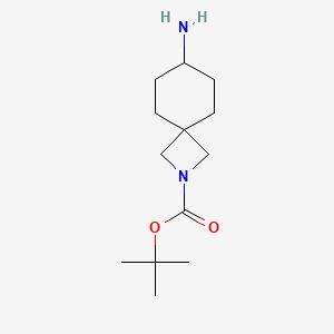 tert-Butyl 7-amino-2-azaspiro[3.5]nonane-2-carboxylate chemical structure (CAS 1408075-19-3)