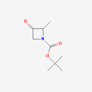 tert-Butyl 2-methyl-3-oxoazetidine-1-carboxylate chemical structure (CAS 1408076-36-7)