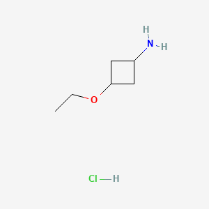 3-Ethoxycyclobutan-1-amine hydrochloride chemical structure (CAS 1408076-38-9)