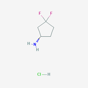 (S)-3,3-Difluorocyclopentanamine hydrochloride chemical structure (CAS 1408148-48-0)