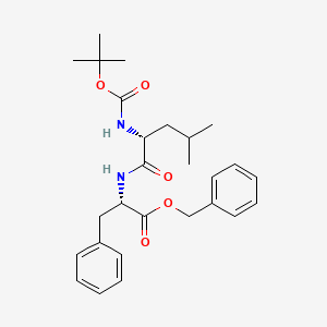 (S)-Benzyl 2-((R)-2-((tert-butoxycarbonyl)amino)-4-methylpentanamido)-3-phenylpropanoate chemical structure (CAS 140834-91-9)