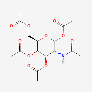 (3R,4R,5S,6R)-3-Acetamido-6-(acetoxymethyl)tetrahydro-2H-pyran-2,4,5-triyl triacetate chemical structure (CAS 14086-90-9)
