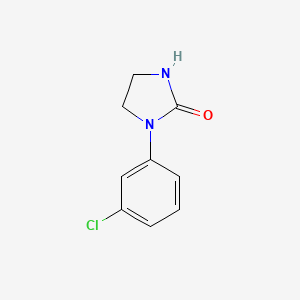 1-(3-Chlorophenyl)imidazolidin-2-one chemical structure (CAS 14088-98-3)