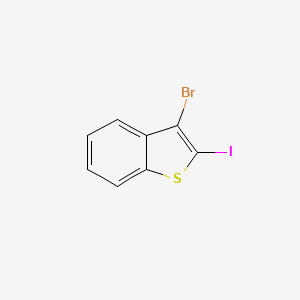 3-Bromo-2-iodobenzo[b]thiophene chemical structure (CAS 140898-76-6)