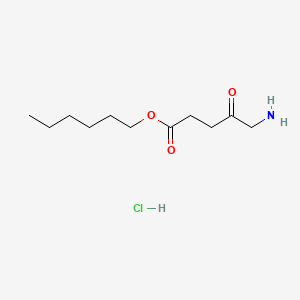 Hexyl 5-amino-4-oxopentanoate hydrochloride chemical structure (CAS 140898-91-5)
