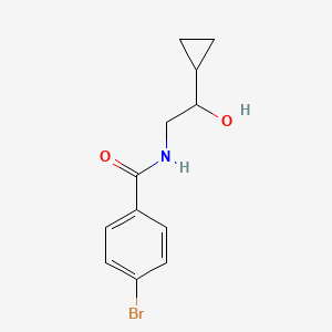 4-Bromo-N-(2-cyclopropyl-2-hydroxyethyl)benzamide chemical structure (CAS 1409694-14-9)