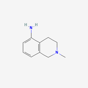 2-Methyl-1,2,3,4-tetrahydroisoquinolin-5-amine chemical structure (CAS 14097-41-7)