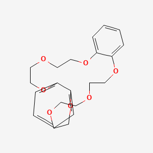 6,7,9,10,12,13,20,21,23,24-Decahydrodibenzo[b,k][1,4,7,10,13,16,19]heptaoxacyclohenicosine chemical structure (CAS 14098-41-0)